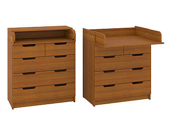 Пеленальний комод К-3+3 Пехотин горіх лісовий