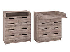 Пеленальний комод К-3+3 Пехотин трюфель