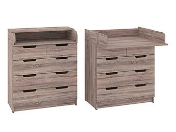 Пеленальний комод К-3+3 Пехотин трюфель