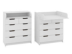 Пеленальний комод К-3+3 Пехотин білий