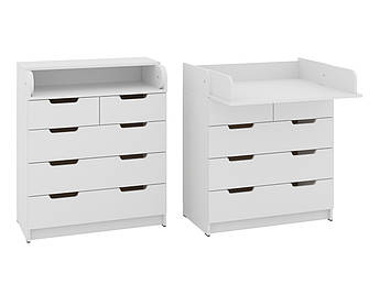 Пеленальний комод К-3+3 Пехотин білий