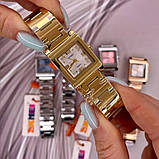 Жіночий класичний наручний годинник квадратний Skmei 1388GD Gold золото з металевим браслетом, фото 5