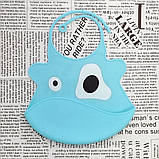 Нагрудник слинявчик з кишенею Блакитний (02109), фото 2