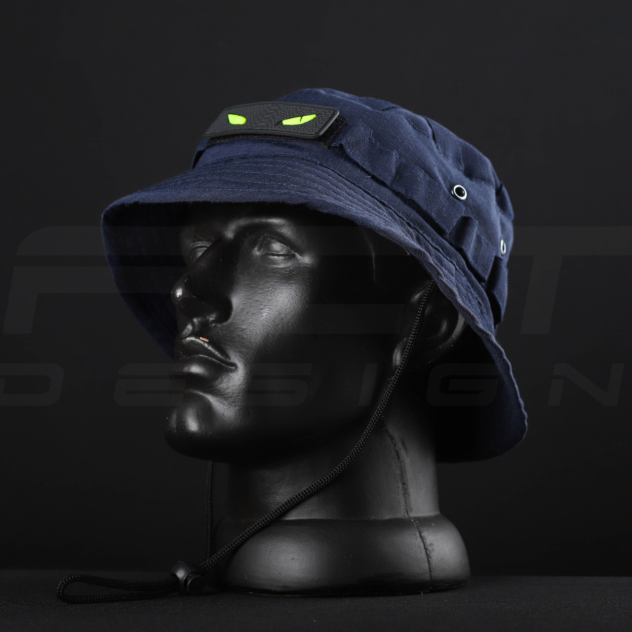 Панама тактична ріп-стоп Велкро з регулятором синя