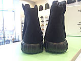 Кросівки зимові чоловічі Adidas Yeezy 750 Triple Black (чорний), фото 4
