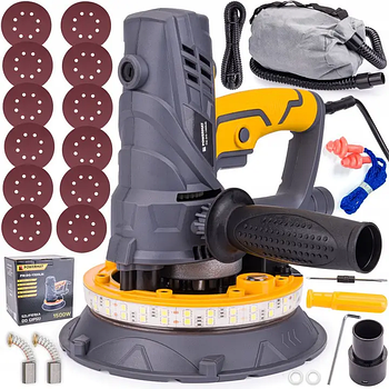 Шліфувальна машина для гіпсокартонних стін 1500 Вт Powermat PM0801 машина для гіпсокартону