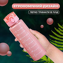 Набір із 3 пляшок для води з мотивуючими написами 300/700/2000 мл рожевий, фото 6