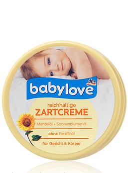 Дитячий крем для обличчя та тіла Babylove Zartcreme 150 г.