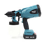 Пістолет-фарбопульт із двома акумуляторами Makita Пульверизатор побутовий для фарби, фото 4