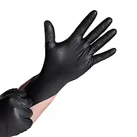 Рукавички нітрилові міцні ProMates Grip Black, щільність 9 г. - чорні 50 шт.