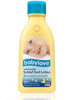 Заспокійливий лосьйон із лавандою Babylove Schlaf Gut Lotion 250 ml.