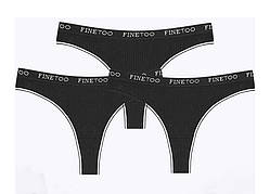 Жіночі труси стрінги р.M , 39609, чорні, набір 3 шт.