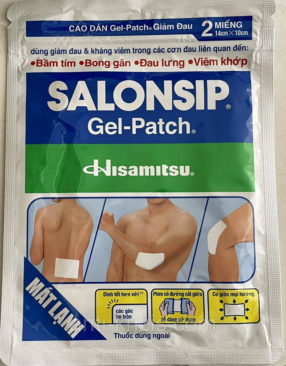Пластир Знеболювальний Fujisip-гель Salonsip 2 штуки 14*10 см (В'єтнам)