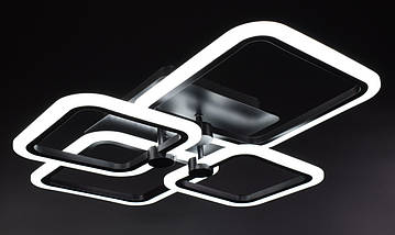 Люстра світлодіодна стельова LED світильник для квартири на стелю лед з пультом 25996 Чорний 10х50х60 см. ID 4044047, фото 3