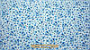 Тканина американський креп колір молочний із блакитними квітами "Квіткова феєрія", фото 2