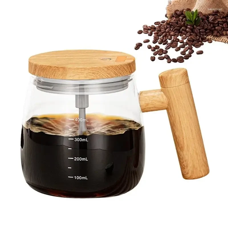 Кавовий кухоль мішалка з автоматичним перемішуванням 400 мл Coffee stirring cup AND896 Jw, фото 1