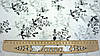 Штапель-шовк колір молочний з сірим принтом "Квіткова вуаль", фото 6