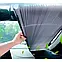Сонцезахисні шторка-жалюзі на присосках на лобове скло автомобіля 120 х 45 см, фото 4