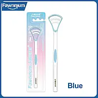 Щітка скребок для язика Fawnmum Blue. Очисник язика. Догляд за язиком. Скребок для язика