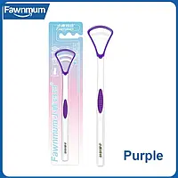Щітка скребок для язика Fawnmum Purple. Очисник язика. Догляд за язиком. Скребок для язика