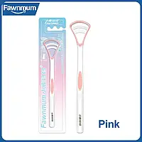 Щітка скребок для язика Fawnmum Pink. Очисник язика. Догляд за язиком. Скребок для язика