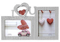 Фоторамка 30*20 3 фото I love you сіра 10073(8302)
