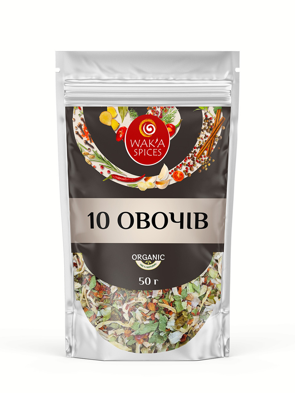 Суміш 10 овочів ТМ WAK'A, 50г