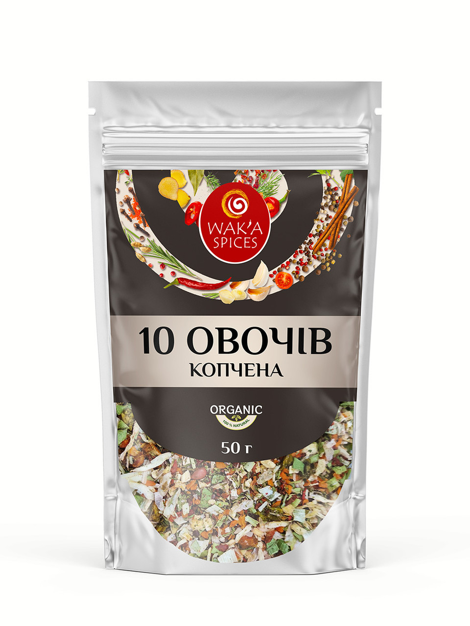 Суміш 10 овочів КОПЧЕНА ТМ WAK'A, 50г