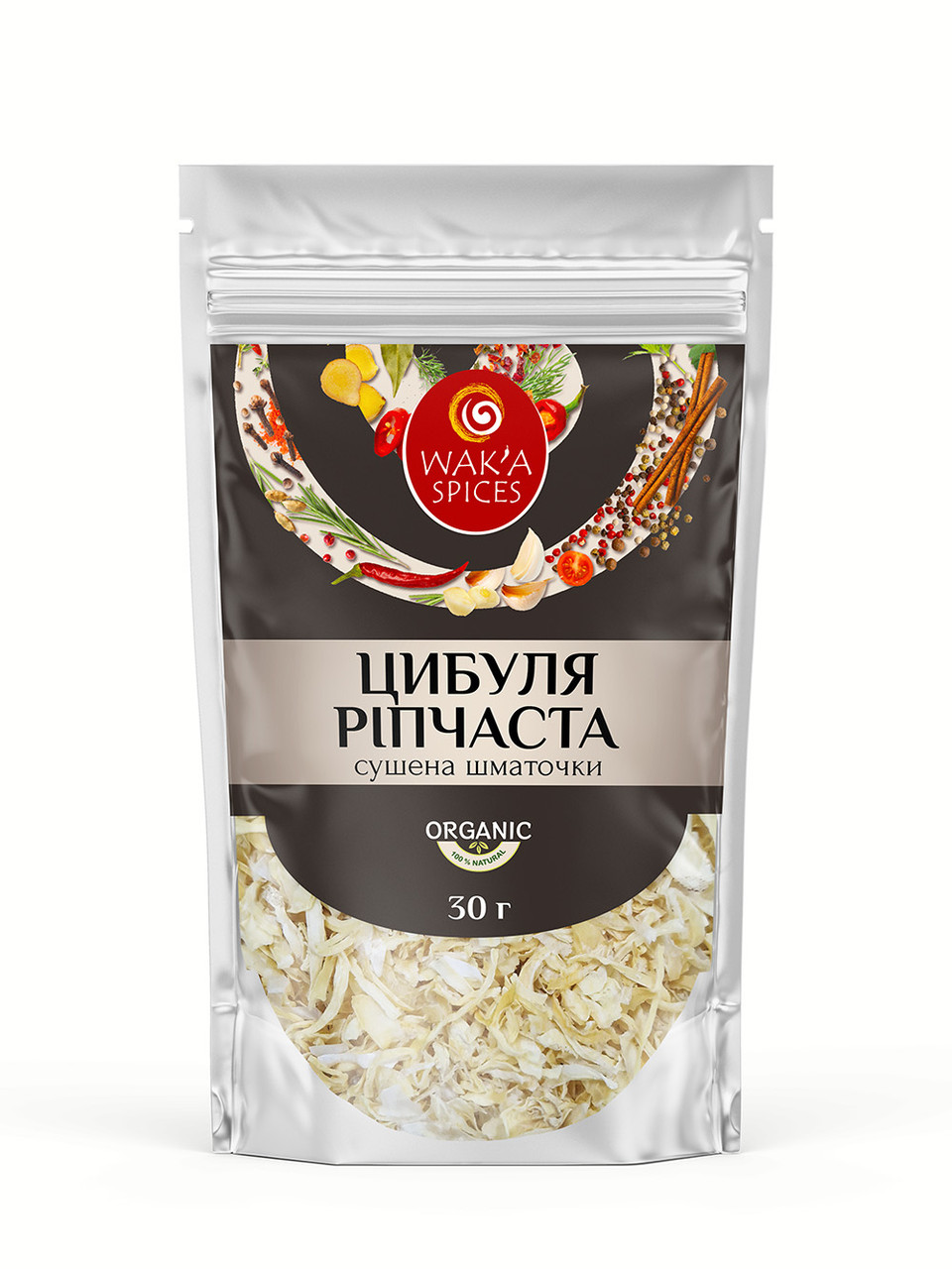Цибуля РІПЧАСТА сушена шматочками TM WAK`A, 30г