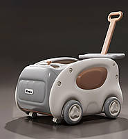 Машинка-каталка 4в1 Terrio “Racy” Біло-сіра