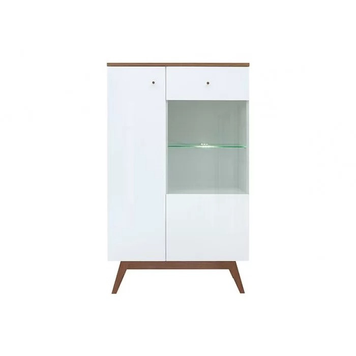 Вітрина у вітальню з ДСП REG1D1W Тата Gerbor Нiмфеа альба/Горіх верона, фото 1