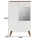 Вітрина у вітальню з ДСП REG1D1W Тата Gerbor Нiмфеа альба/Горіх верона, фото 7