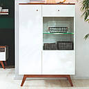 Вітрина у вітальню з ДСП REG1D1W Тата Gerbor Нiмфеа альба/Горіх верона, фото 5