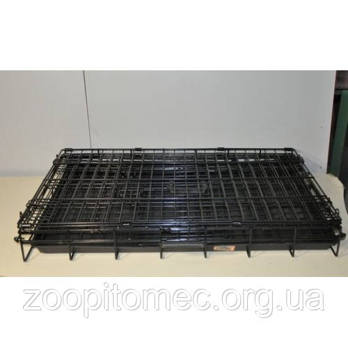 Клітка посилена для собак чорна стандарт (107*69*78 см)№5