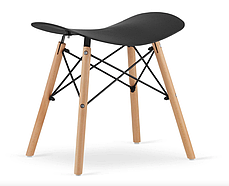 Табурет Leobert Corfu вигнутий у скандинавському стилі чорний, фото 2