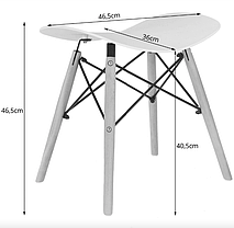 Табурет Leobert Corfu вигнутий у скандинавському стилі чорний, фото 4