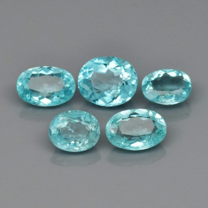 Натуральні апатіти Paraiba Apatite 2.88 CT лот 5 шт.