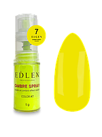Edlen Professional Пудра спрей для дизайну Ombre Spray Color 07 (лимонний неон), 5 г