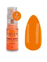 Edlen Professional Пудра спрей для дизайну Ombre Spray Color 09 (помаранчевий неон), 5 г