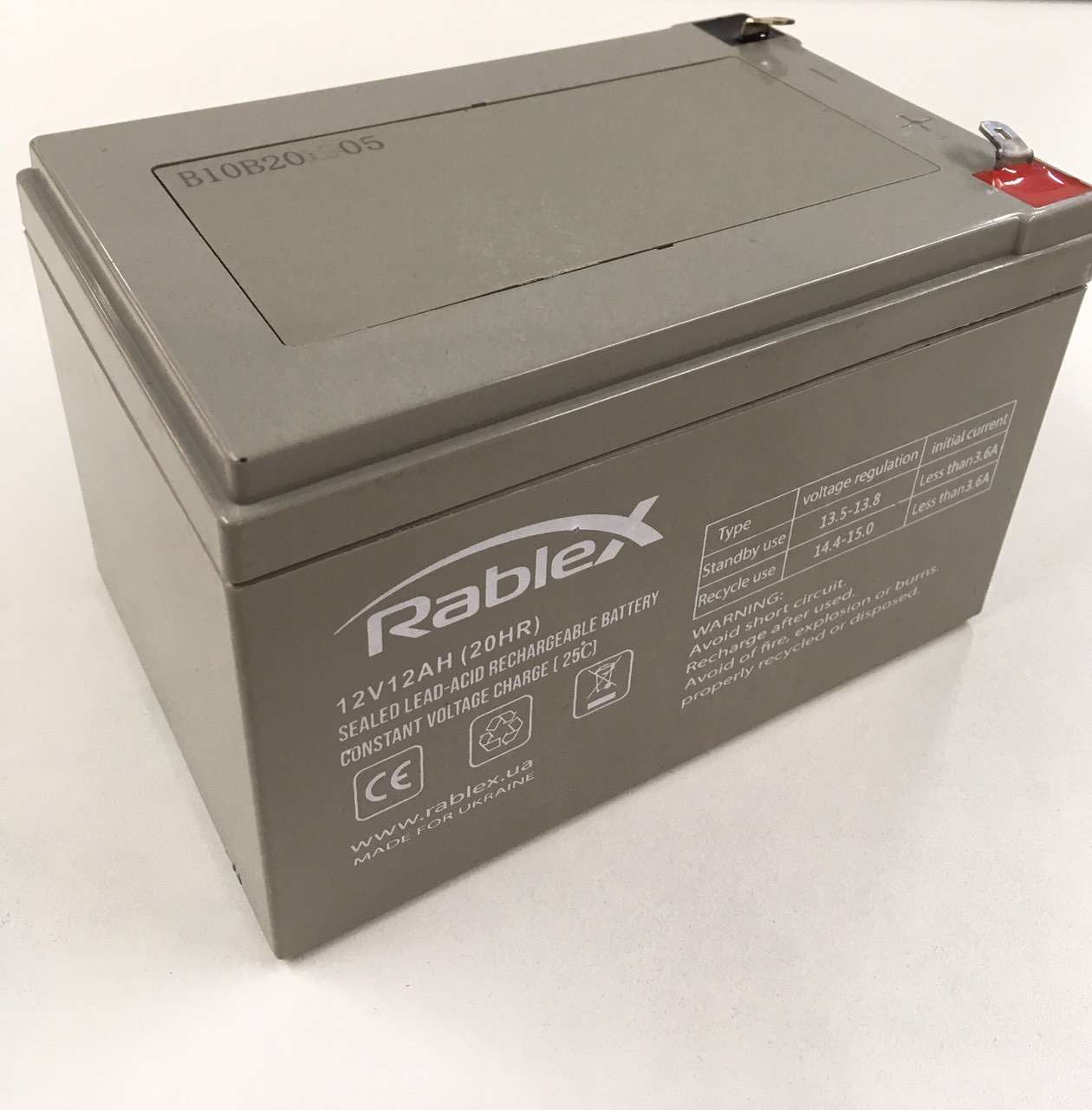 Акумулятор Rablex 12 V 12 mAh RB-1212/WD-283 (6 шт./яск)