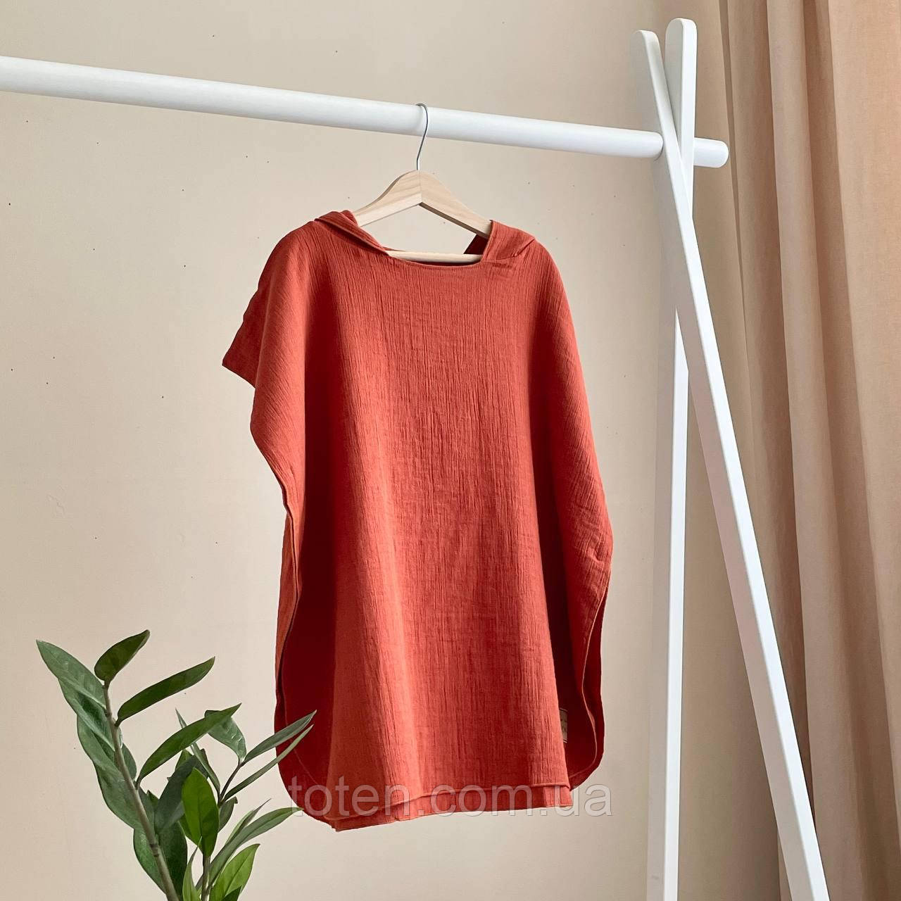 Пончо Муслін Теракот топ, фото 1