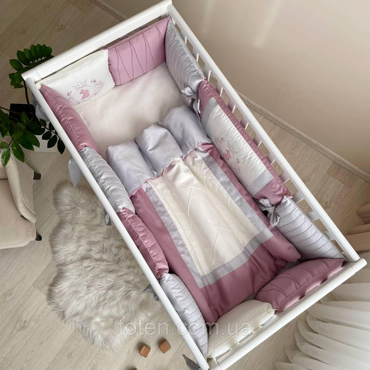 Комплект постільної білизни для новонародженого Royal Пудра Топ, фото 1