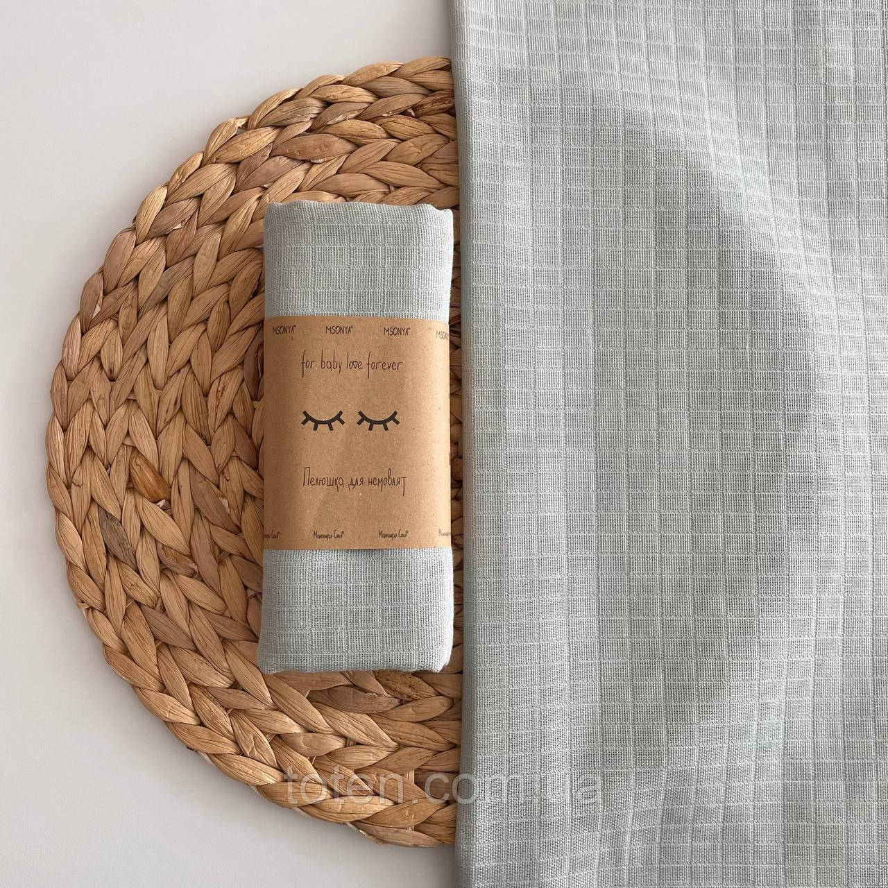 Пілочка муслін Сірий, 80х100 +/- 2 см топ, фото 1