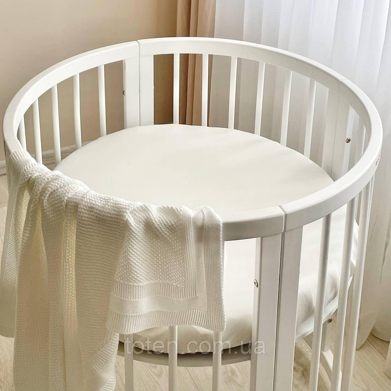 Простирадло дитяче сатин молочний 70х70 топ, фото 1