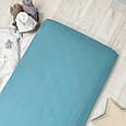 Простирадло підліток поплін аквамарин 120х200 без гумки топ, фото 4