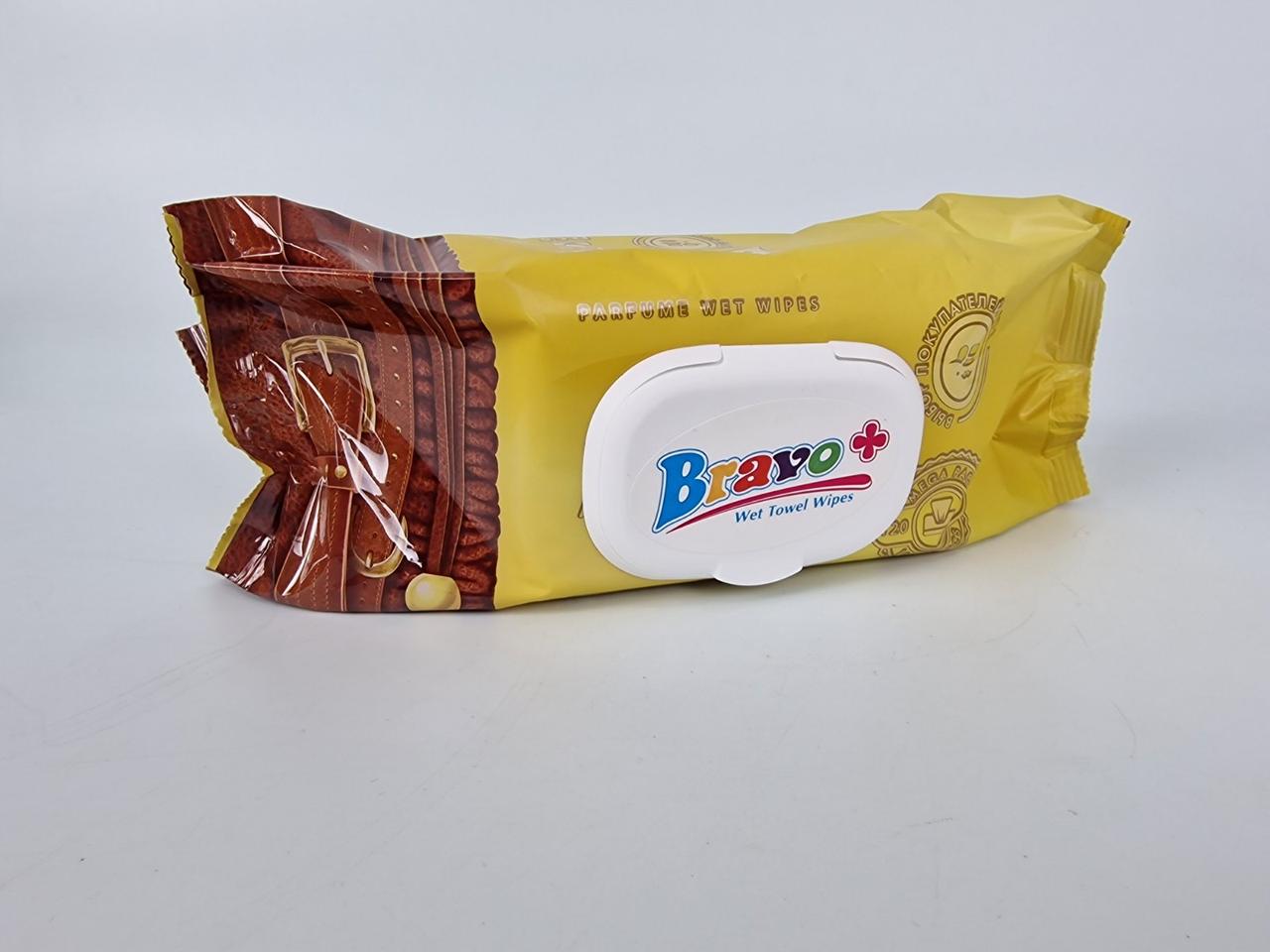 Волога серветка 120 шт. "Bravo" з клапаном Вібір Покупців No1 (1 пачка)