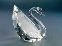 Кришталева фігурка Лебідь "Сваровські" Прозорий / Кришталева фігурка Лебідь "Сваровські" Прозорий 10 см