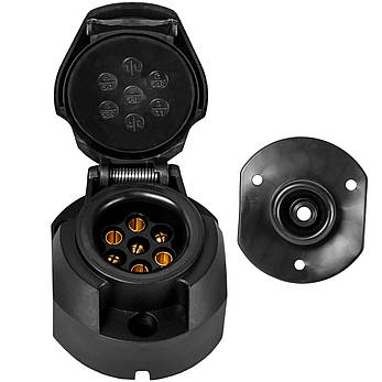 Розетка Bakker 12V 7 PIN з вимикачем та ущільнювачем 303503, фото 1