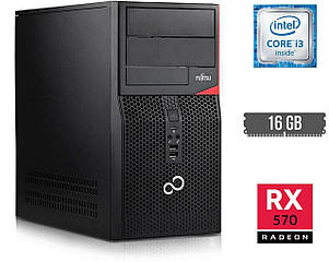 Ігровий ПК Fujitsu MT/ Core i3-6100/ 16 GB RAM/ 250 GB SSD + 500 GB HDD/ Radeon RX 570 8GB, фото 1