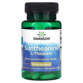 Swanson Suntheanine L-Theanine 200 mg 60 капсул.